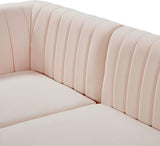 Alina Velvet Modular Sectional Sofa - Luxurious Black Upholstery with Deep Tufting & Custom Configurations