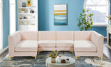 Alina Velvet Modular Sectional Sofa - Luxurious Black Upholstery with Deep Tufting & Custom Configurations
