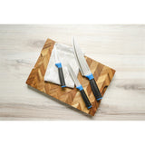Duo-Grip 3 Piece Kitchen Knife Set With Blade Guards, Blue