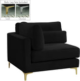 Julia Modular Corner Chair - Cozy Velvet Seating with Custom Gold & Chrome Legs for Modern Living Spaces