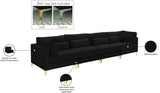 Julia Contemporary Modular Sofa - Soft Velvet Comfort with Customizable Gold & Chrome Legs