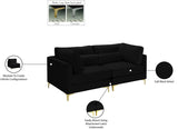 Julia Contemporary Modular Sofa - Soft Velvet Comfort with Customizable Gold & Chrome Legs