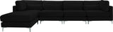 Julia Velvet Modular Sectional Sofa - Cozy Contemporary Design with Gold & Chrome Legs, Versatile Comfort