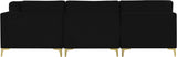 Julia Velvet Modular Sectional Sofa - Cozy Contemporary Design with Gold & Chrome Legs, Versatile Comfort