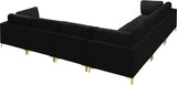 Julia Velvet Modular Sectional Sofa - Cozy Contemporary Design with Gold & Chrome Legs, Versatile Comfort