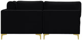 Julia Velvet Modular Sectional Sofa - Cozy Contemporary Design with Gold & Chrome Legs, Versatile Comfort