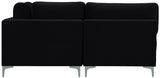 Julia Velvet Modular Sectional Sofa - Cozy Contemporary Design with Gold & Chrome Legs, Versatile Comfort