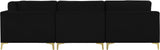 Julia Velvet Modular Sectional Sofa - Cozy Contemporary Design with Gold & Chrome Legs, Versatile Comfort