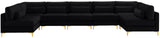 Julia Velvet Modular Sectional Sofa - Cozy Contemporary Design with Gold & Chrome Legs, Versatile Comfort
