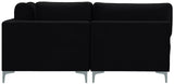 Julia Velvet Modular Sectional Sofa - Cozy Contemporary Design with Gold & Chrome Legs, Versatile Comfort