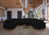 Julia Velvet Modular Sectional Sofa - Cozy Contemporary Design with Gold & Chrome Legs, Versatile Comfort