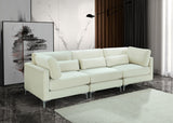 Julia Contemporary Modular Sofa - Soft Velvet Comfort with Customizable Gold & Chrome Legs