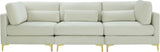Julia Contemporary Modular Sofa - Soft Velvet Comfort with Customizable Gold & Chrome Legs