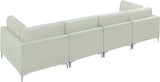 Julia Contemporary Modular Sofa - Soft Velvet Comfort with Customizable Gold & Chrome Legs