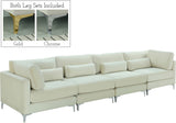 Julia Contemporary Modular Sofa - Soft Velvet Comfort with Customizable Gold & Chrome Legs