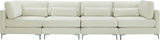 Julia Contemporary Modular Sofa - Soft Velvet Comfort with Customizable Gold & Chrome Legs