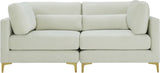 Julia Contemporary Modular Sofa - Soft Velvet Comfort with Customizable Gold & Chrome Legs
