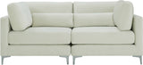 Julia Contemporary Modular Sofa - Soft Velvet Comfort with Customizable Gold & Chrome Legs