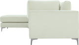 Julia Velvet Modular Sectional Sofa - Cozy Contemporary Design with Customizable Gold & Chrome Legs