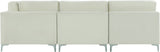 Julia Velvet Modular Sectional Sofa - Cozy Contemporary Design with Customizable Gold & Chrome Legs