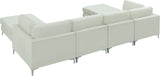 Julia Velvet Modular Sectional Sofa - Cozy Contemporary Design with Customizable Gold & Chrome Legs