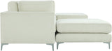Julia Velvet Modular Sectional Sofa - Cozy Contemporary Design with Customizable Gold & Chrome Legs
