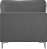 Julia Modular Armless Chair - Cozy Contemporary Design with Customizable Gold and Chrome Legs