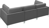 Julia Contemporary Modular Sofa - Soft Velvet Comfort with Customizable Gold & Chrome Legs