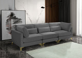 Julia Contemporary Modular Sofa - Soft Velvet Comfort with Customizable Gold & Chrome Legs