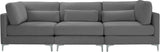 Julia Contemporary Modular Sofa - Soft Velvet Comfort with Customizable Gold & Chrome Legs