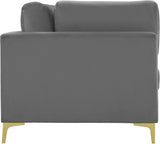 Julia Contemporary Modular Sofa - Soft Velvet Comfort with Customizable Gold & Chrome Legs