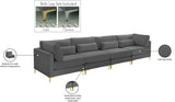 Julia Contemporary Modular Sofa - Soft Velvet Comfort with Customizable Gold & Chrome Legs