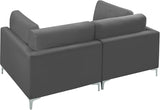 Julia Contemporary Modular Sofa - Soft Velvet Comfort with Customizable Gold & Chrome Legs