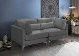 Julia Contemporary Modular Sofa - Soft Velvet Comfort with Customizable Gold & Chrome Legs
