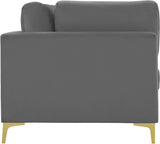 Julia Contemporary Modular Sofa - Soft Velvet Comfort with Customizable Gold & Chrome Legs