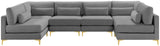 Julia Velvet Modular Sectional Sofa - Stylish, Customizable Comfort for Contemporary Living Spaces