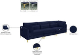 Julia Contemporary Modular Sofa - Soft Velvet Comfort with Customizable Gold & Chrome Legs