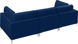 Julia Contemporary Modular Sofa - Soft Velvet Comfort with Customizable Gold & Chrome Legs