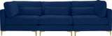 Julia Contemporary Modular Sofa - Soft Velvet Comfort with Customizable Gold & Chrome Legs