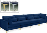 Julia Contemporary Modular Sofa - Soft Velvet Comfort with Customizable Gold & Chrome Legs
