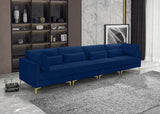 Julia Contemporary Modular Sofa - Soft Velvet Comfort with Customizable Gold & Chrome Legs