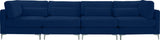 Julia Contemporary Modular Sofa - Soft Velvet Comfort with Customizable Gold & Chrome Legs