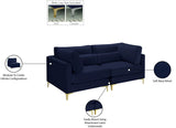 Julia Contemporary Modular Sofa - Soft Velvet Comfort with Customizable Gold & Chrome Legs