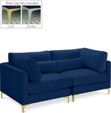 Julia Contemporary Modular Sofa - Soft Velvet Comfort with Customizable Gold & Chrome Legs