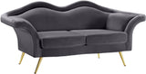 Lips Velvet Loveseat - Stunning Pouty Design with Gold Legs for a Luxurious Living Room Upgrade