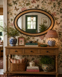 Raffea Oval Tan Accent Mirror
