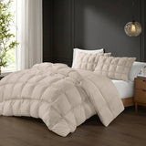 Puffed Overfilled Down Alternative Comforter, Tan