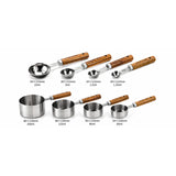 Silver Stainless Steel Measuring Cups Set