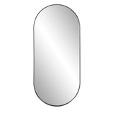 Steele Capsule Mirror in Brushed Brass