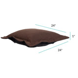 Puff Ottoman Cover Sterling Chocolate -Cover Only